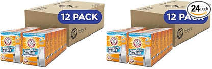 Arm & Hammer Baking Soda Fridge-n-Freezer Odor Absorber, Orange 14 oz, Pack of 24