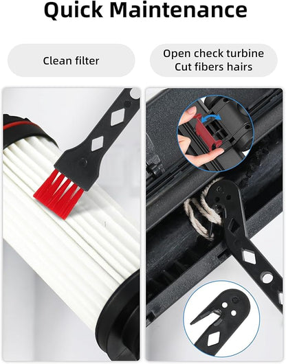 Turbo Brush Vacuum Head Attachment for Miele Vacuums, Black Turbine Floorhead with Roller Bristles for Pet Hair, Carpet, Rug, Hard Floor Cleaning