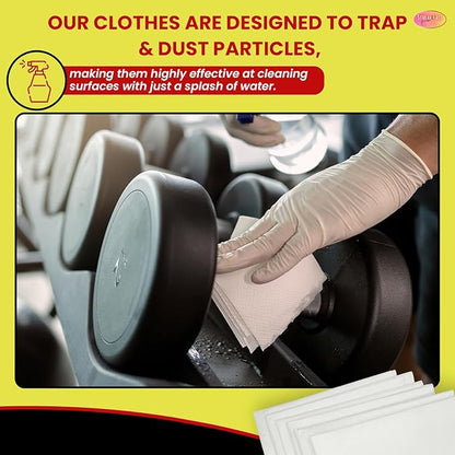 Microfiber Glass Cleaning Cloths, 6 Pack - 16" x 16" Lint-Free Window & Mirror Cleaning Towels, Streak-Free Reusable Cloths for Glass, Cars & Home - Just Use Water