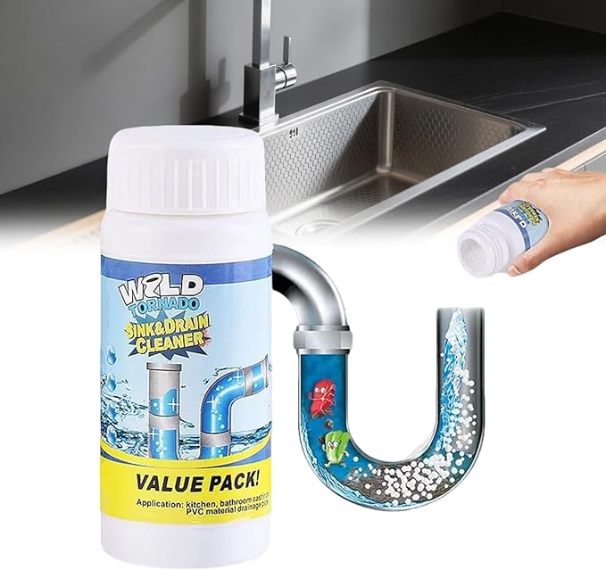 Sink and Drain Cleaner, Garbage Disposal Cleaner, 2025 Upgrade Sink Drain Cleaner, Powerful Pipe Dredging Agent for Kitchen Toilet (1PC)