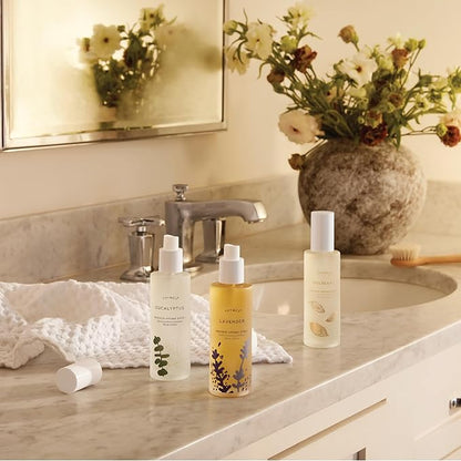 Thymes Daily Shower Spray for a Spa Like Experience - Home Essentials - Mist Scented with Lavender Oil, Rosewood, Clary Sage & Violet (Lavender Shower Spray, 3.4 fl oz)