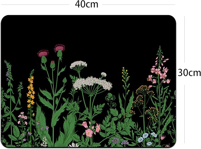 Dish Drying Mat for Multiple Usage. Super Absorbent, Easy clean, Quick dry, Cocina Accesorios for Kitchen Counter or Faucet Sink, Coffee bar, Refrigerator or Air fryer liners, 1 Pack Flower