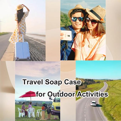 Travel Soap Holder Bar Soap Dish Shower Soap Saver Case Container Box for Bathroom Camping Gym Vonpri (Transparent 3pack Without Bag)