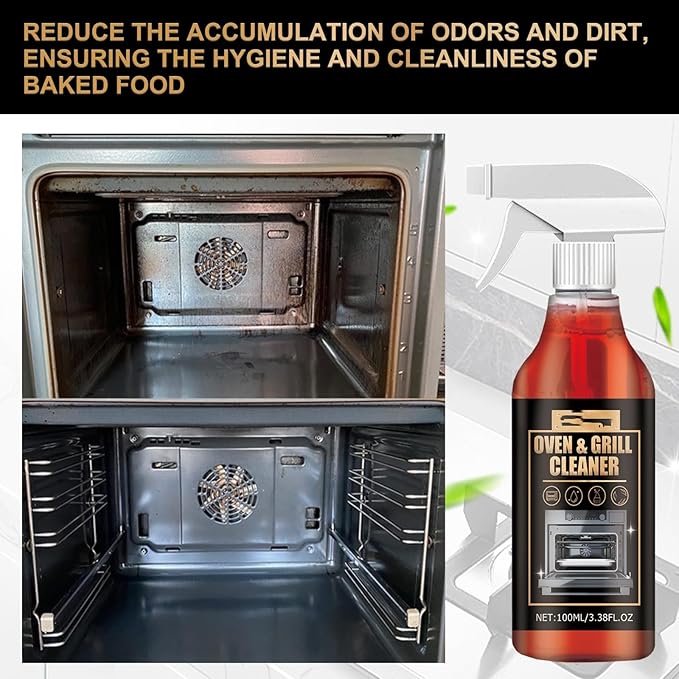 Oven Cleaner Spray Heavy Duty - Foaming Degreaser for Stoves, Grills & Burnt Food | Stainless Steel Safe | Fast 5-Min Clean