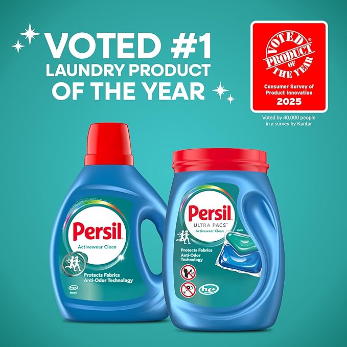 Persil Ultra Pacs Activewear Clean Laundry Detergent, 57 count