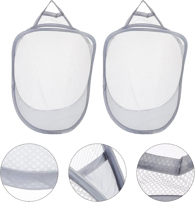 SOLUSTRE 2pcs Folding Storage Basket Wall-mounted Laundry Organizer Space-saving Design for Clothes Toys and Versatile Storage for Home Use