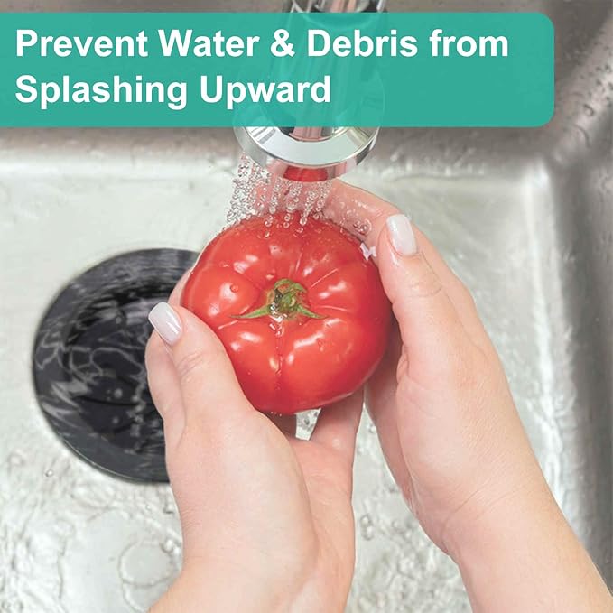 3PCS 3-1/8" Garbage Disposal Splash Guard, Quiet Garbage Guard Disposal Drain Cover Garbage Disposals Rubber Drain Plugs Sink Splash Guard Replacement (Style B)