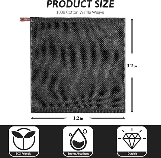 Nialnant 6 Pack Kitchen Towels, 100% Cotton Dish Cloth for Washing Dishes, Absorbent Quick Drying Dish Rags, Multipurpose Cleaning Rags-12x12 Inches