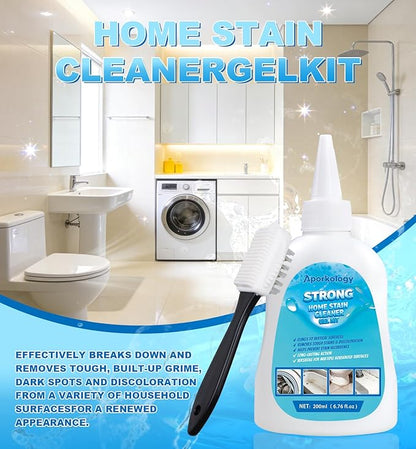 Home Stain Cleaner Gel, Heavy Duty Bathtub Stain Remover for Washing Machine, Toilet, Bathroom Grout, Bathtub, Kitchen Sinks, Tile, Door & Window Tracks (200ml)