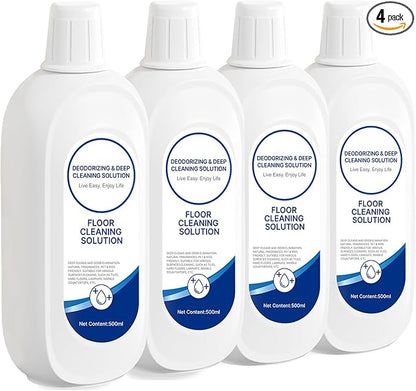 Floor Cleaning Solution Compatible with Tineco Floor Cleaner Solution Deep Clean for Tineco Solution Cleaning Liquid for Multiple Hard Floors, for All Robotic Vacuum Mop Residue & Streak Free 4 Packs