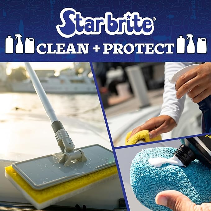 STAR BRITE Home MSR Multi-Stain Remover with Bleach - Fast-Acting Cleaner for Kitchen & Bath - Whitens, Brightens and Removes Stains and Scum on Grout, Tile, Sinks and Countertops