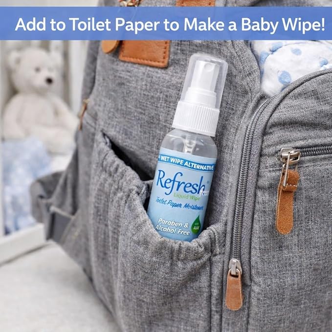 Refresh Liquid Wipe Free: Toilet Paper Spay (Sensitive Skin Spray, 2 Fl Oz 1 Pack)