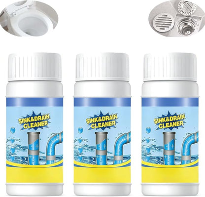 2026 New Sink Drain Cleaner, Wild Sink and Drain Cleaner, Powerful Pipe Dredging Agent for Kitchen Toilet Sink Plumbing (3pcs)
