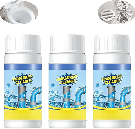 2026 New Sink Drain Cleaner, Wild Sink and Drain Cleaner, Powerful Pipe Dredging Agent for Kitchen Toilet Sink Plumbing (3pcs)