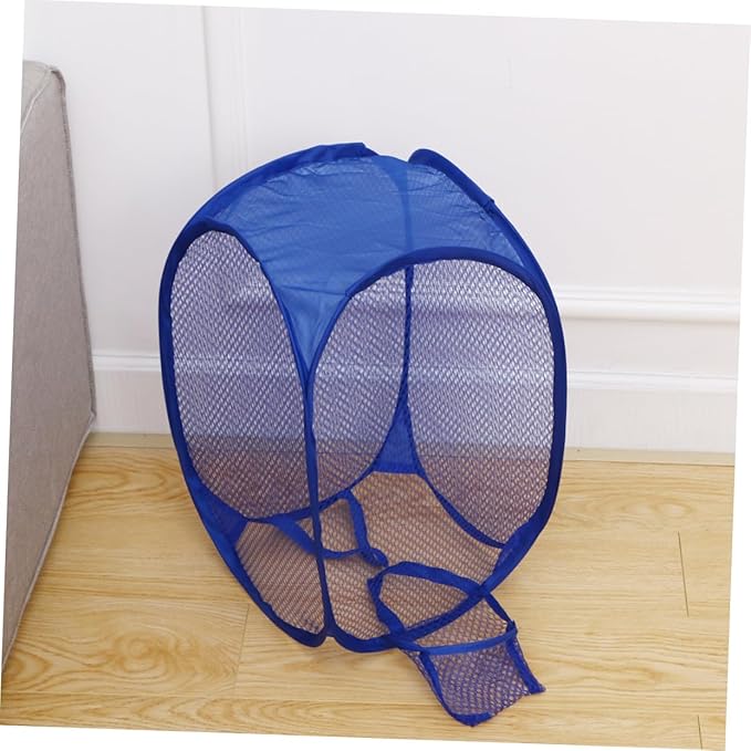 LABRIMP Laundry Basket Organizer Honeycomb Mesh Compact Foldable Laundry Hamper for Dorm