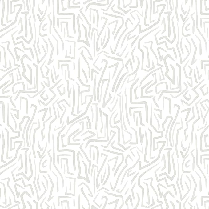 Ismoon 17.3"x 78.7"Gray and White Wall Paper Peel and Stick Modern Gray Striped Wallpaper Removable Self-Adhesive Neutral Wallpaper Contact Paper for Cabinets and Drawers Vinyl Rol