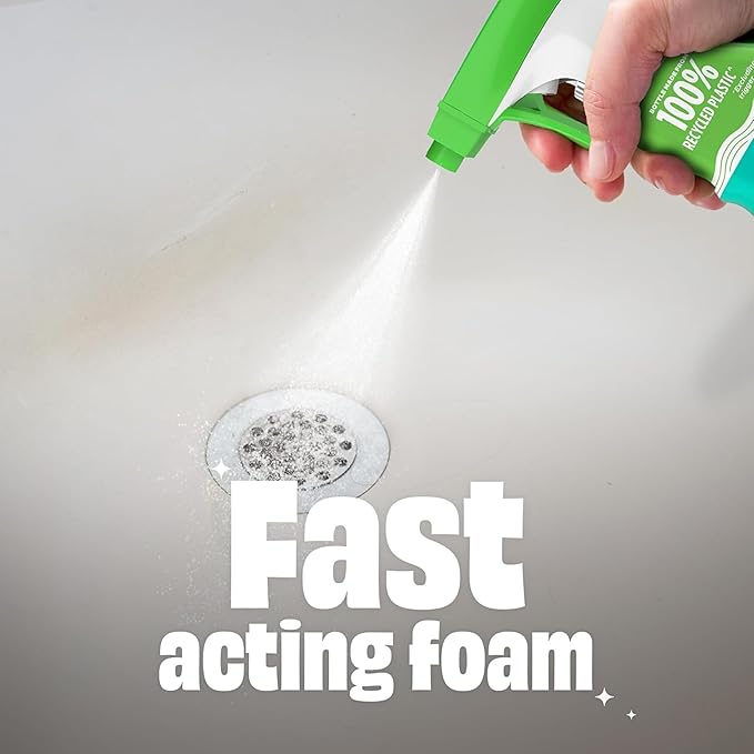 Scrubbing Bubbles Easy Clean Foaming Bleach-Free Bathroom All Purpose Cleaner, Fast-Acting Foam Cleans Limescale, Dirt and Grime on Showers, Sinks, Toilets, Tiles, Counters, & More, 32oz Spray, 2 Pack