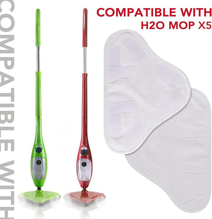 Sgizoku Microfiber Steam Mop Pad Replacement Compatible with H2O H20 Mop X5 Steam Steam Cleaners Washable & Reusable - 8 Pack