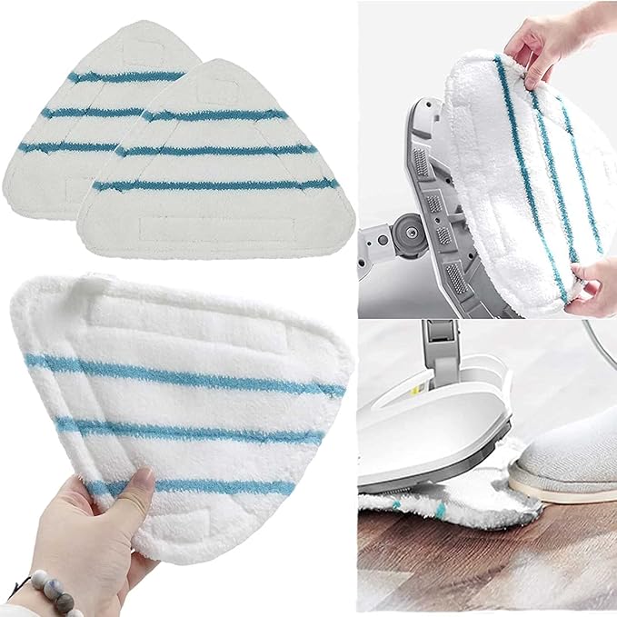 4Pcs Replacement Spare Parts Reusable Mop Pads Fit for True & Tidy STM-500, STM-700, and STM-700A Steam Mop Accessorie, And Other Steam Mops, Machine Washable up to 100x