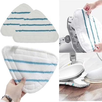 4Pcs Replacement Spare Parts Reusable Mop Pads Fit for True & Tidy STM-500, STM-700, and STM-700A Steam Mop Accessorie, And Other Steam Mops, Machine Washable up to 100x