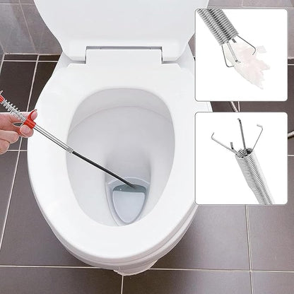 Drain Snake,76 inch Drain Clog Remover - Flexible Grabber Claw Pick Up Reacher Tool for Home Sink, Bathroom Tub,Drain, Toilet, Tight Spaces