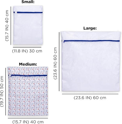 Tide Delicate Clothes Mesh Wash Bags for Wash Machine, 3 Pack (Small, Medium, and Large), Protects from Snagging, Tangling & Wear