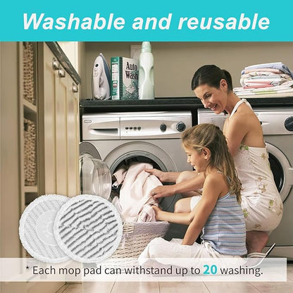 AIR U+ 16 Pack Replacement Steam Mop Pads for Shark S8201 S7001 S8001 S7201 S7000AMZ S7000 S7005 S7020 S7001C Steam Mop, Steam & Scrub All-in-One Scrubbing and Sanitizing, Dirt Grip Scrub Washable Pad