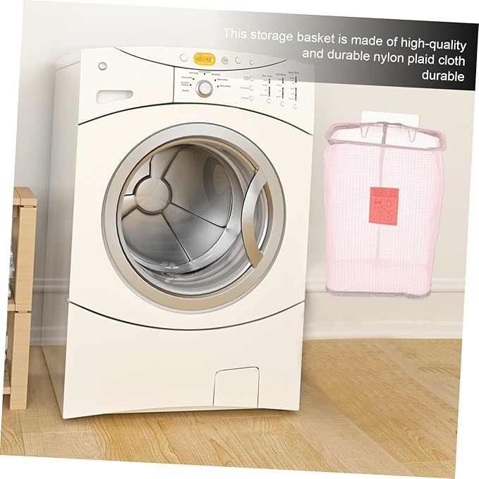 GLEAVI Clothing Basket Laundry Organizer Wall-mounted Black Foldable Space-saving Storage Basket
