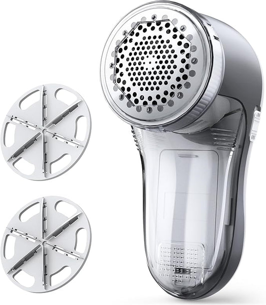 POPCHOSE Fabric Shaver, Lint Shaver for Clothes, Sweater Shavers to Remove Pilling, Lint Remover with 6-Leaf Blades, Clothes Shaver for Clothing, Couch, Furniture, Fuzz, Lint Ball, Battery Operated