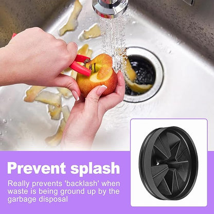 2 Pack Garbage Disposal Splash Guard for 3-3/8 Inch Drains, Removable Rubber Sink Baffle Replacement, Quiet Collar and Drain Cover for Kitchen Sink Disposers