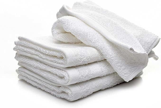 ECO Towels - 24 Pack Soft Washcloths, 100% Natural Cotton, 12x12 Inch Face Towels for Bathroom, Spa, Gym & Hotel Use, Highly Absorbent & Quick Dry, Reusable Cleaning Cloths for Home.