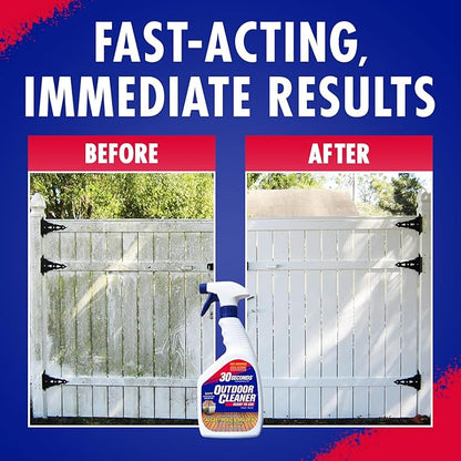 30 SECONDS Outdoor Mold & Mildew Stain Remover Spray | Ready To Use | 32 fl. oz. | 2 Pack