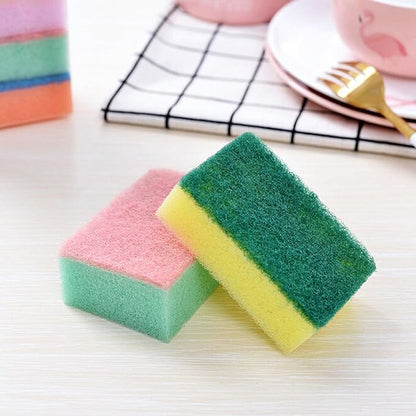 10 Pack Sponges for Cleaning, Natural Heavy Duty Dual Sided Dishwashing Sponge,Reusable Cellulose Durable Household Cleaning Sponges for Scrubbing Washing Cookware Bathroom Dishwashing