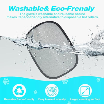NSVNSV Pet Hair Removal Glove for Dog and Cat, Reusable Pet Hair Remover, Magic Brush Pet Hair Removal Tool, Pet Grooming Gloves for Couch, Clothing, Carpet, Furniture, Car Seats, Blue, 1pcs