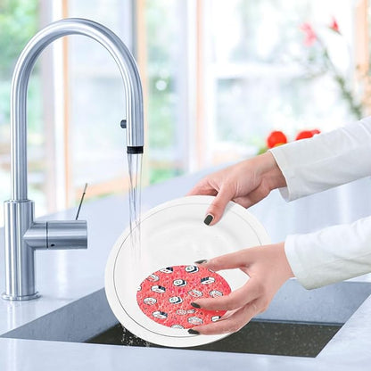Sushi Kitchen Scrub Sponges, Pop-up Kitchen Cleaning Sponges Reusable Dish Washing Sponges for Bathroom Household Cleaning 3 Pack - Non Scratch Scrubber