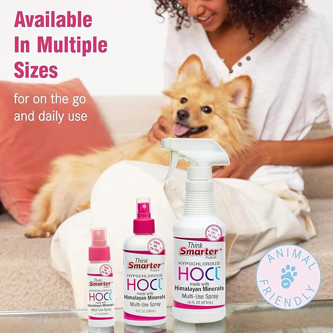 HOCL All-Purpose Cleaner with Hypochlorous Acid, All-Natural Surface Cleaner, & Skin Hydrator 8fl oz Clear Spray