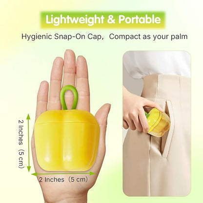 2 Pcs Protable Mini Lint Rollers, Reusable Washable Lint Rollers for Clothes Car Seats with Protective Cap, Travel Portable Lint Roller - Fits in Wallet, Pet Hair Remover(Green)