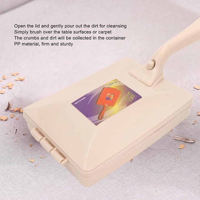 Fockety Carpet Floor Sweeper Manual with Horsehair, Sweep Carpet and Floor Sweeper with Dual Rotating System and 2 Corner Brushes for Cleaning Pet Hair, Loose Debris, Lint