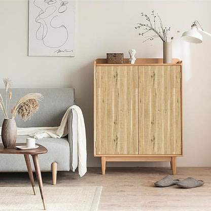 Yun-aeon Realistic Wood Peel and Stick Wallpaper 17.7"x1200" Contact Paper Wood Grain Self-Adhesive Film Waterproof & Removable Wallpaper Decorative Vinyl for Kitchen Countertops Cabinets