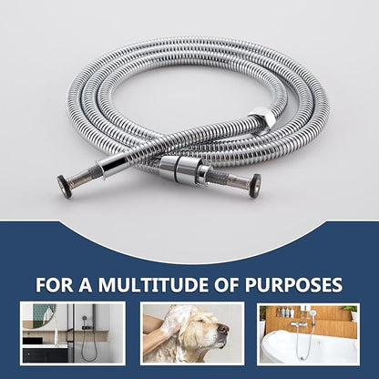 Angle Simple Replacement Shower Hose 79", Stainless Steel Flexible Handheld Shower Extension Hose 1/2" IPS, No Tangles, Chrome