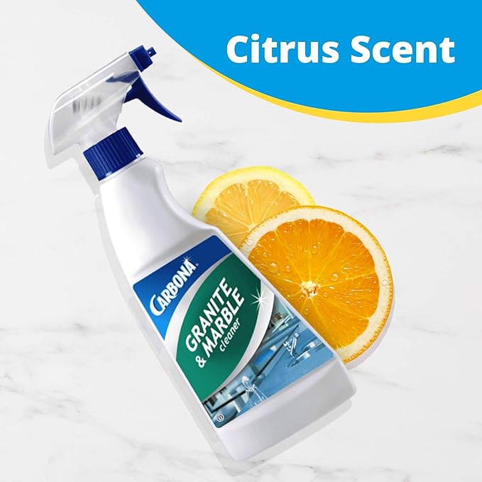 Carbona Granite & Marble Cleaner | Non-Abrasive Formula | Safe on Limestone & Corian | 16.8 Fl Oz, 1 Pack