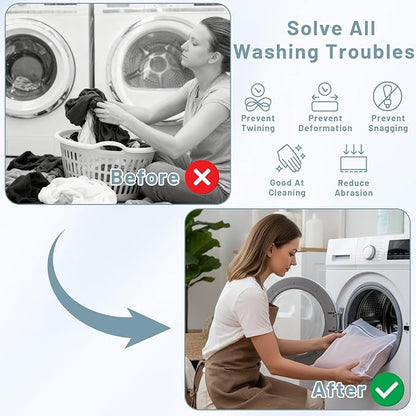 4pcs Net Mesh Washing Bags for Laundry Mesh Laundry Bags for Washing Machine Wash Durable Net Wash Bag for Delicates Room Essentials for College Dorm Travel (X Large, Large, Medium, Small)