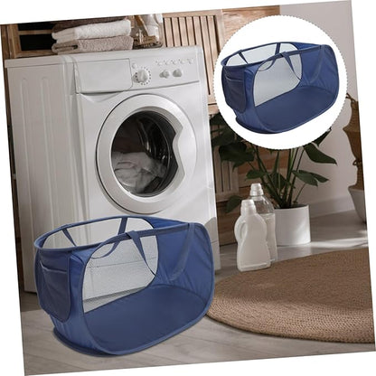 GLEAVI Foldable Laundry Basket Mesh Laundry Basket for Dorm for Bathroom Bedroom