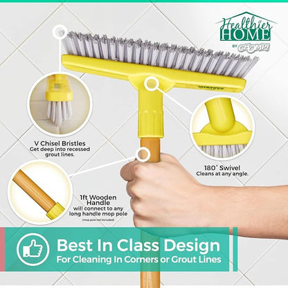 CHOMP! Grout Cleaner Bundle, Includes Grout Brush, Refreshes Grout and Removes Stains on Tile Floors and Bathroom Walls & Kitchens (3 Pack Set)