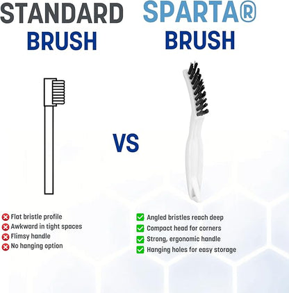 SPARTA Flo-Pac Nylon Grout Brush with Nylon Bristles for Floors, 8 Inches, White, (Pack of 24)