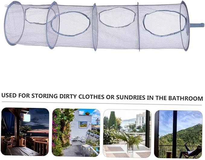 Foldable Mesh Laundry Drying Basket for Clothes Toys and Items Breathable Hanging Storage Organizer for Easy Drying and Space Saving