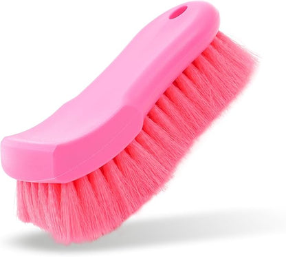 Soft Nylon Brush for Home Leather & Upholstery, Scratch-Free Dusting Brush for Bed/Sofa/Clothes Cleaning, Brush for Car Interior Detailing & Leather Care