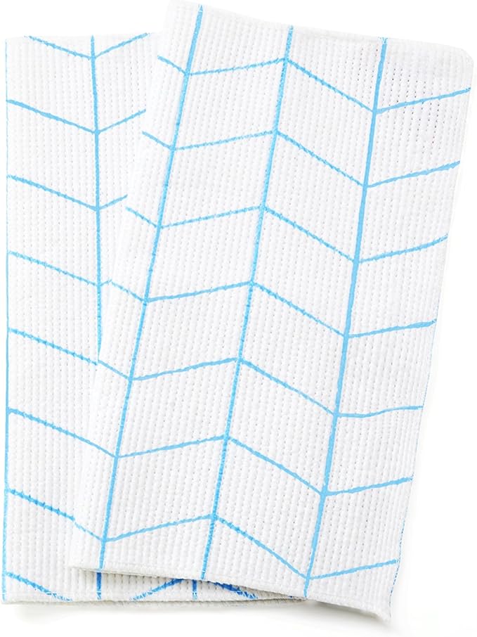 Full Circle Clean Again Super Absorbent Cleaning Cloths, Blue Waves, 2 Pack