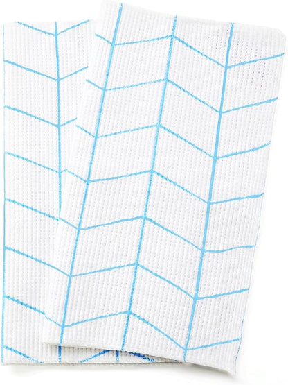 Full Circle Clean Again Super Absorbent Cleaning Cloths, Blue Waves, 2 Pack