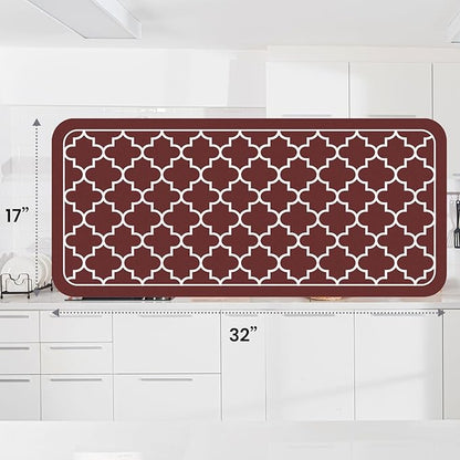 WISELIFE Dish Drying Mat Super Absorbent Drying Mat Large Dish Drying Mats for Kitchen Counter Easy Clean Dish Mat Kitchen Drying Mat18"x 32" Stylish Red